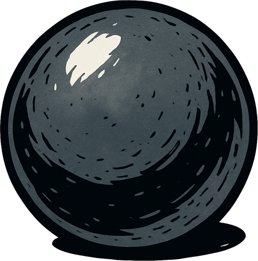 bala de cañon.
In-Game asset.  2d.  High contrast.  No shadows