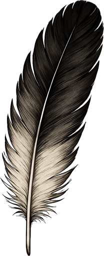 Una pluma realista.
In-Game asset.  2d.  High contrast.  No shadows. Realista