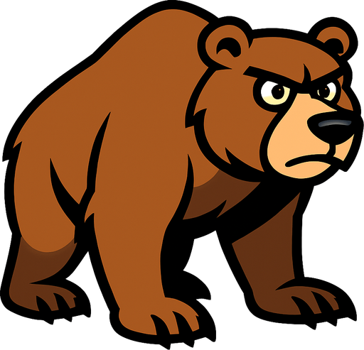 bear no background.
In-Game asset.  2d.  High contrast.  No shadows