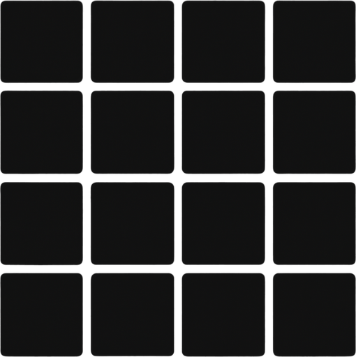 4x4 grid no emoji no text , dark,black,shadow.
In-Game asset.  2d.  High contrast.  No shadows