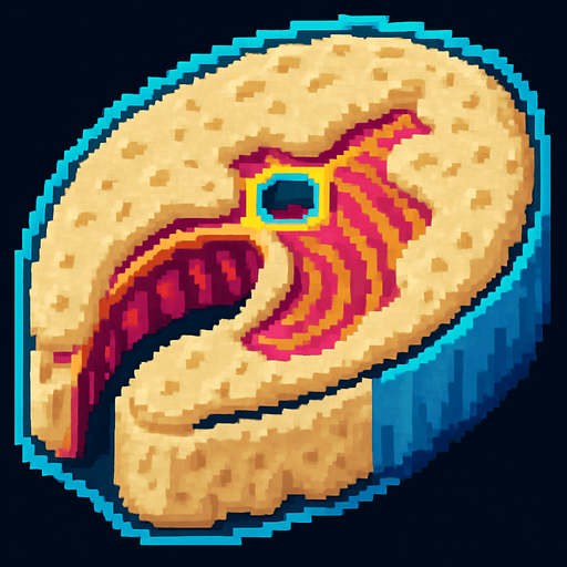 This fish steak with covered with raw batter on it.