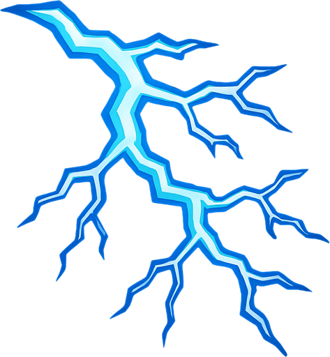Lightning.
In-Game asset.  2d.  High contrast.  No shadows