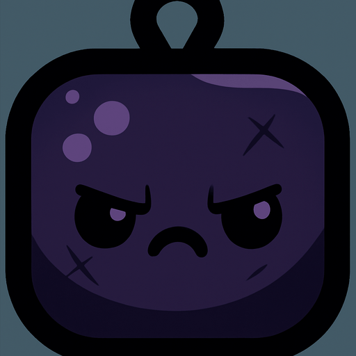 Bunun herşeyini aynı yap sadece rengini koyu siyah ve mor yap surat ifadesi de kızgın ve yüzünde küçük sıyrık ve kesikler olsun