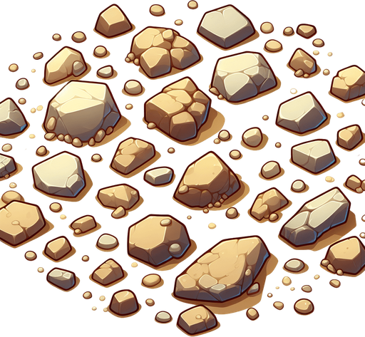 hafif taşlı zemin. üstten görünüm. cartoon