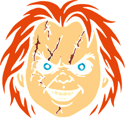 chucky head.
In-Game asset.  2d.  High contrast.  No shadows