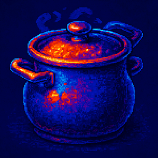 A large soup pot.