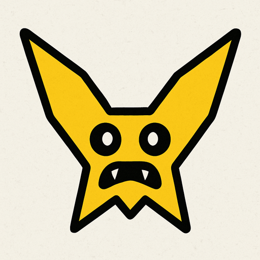 V shape yellow 2d enemy for asset..
In-Game asset.  2d.  High contrast.  No shadows