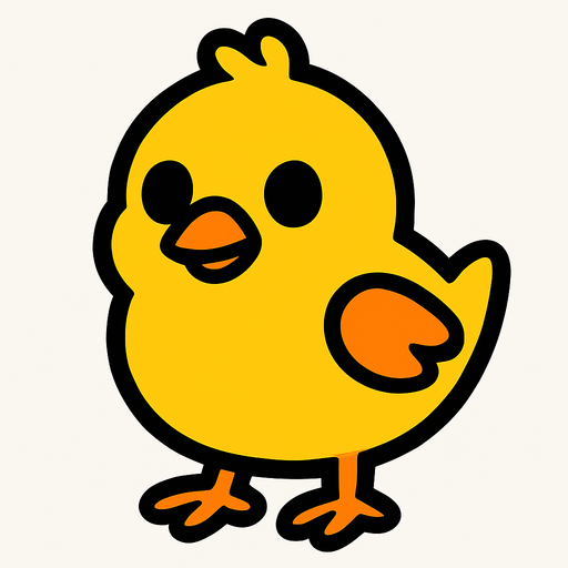 chick.
In-Game asset.  2d.  High contrast.  No shadows