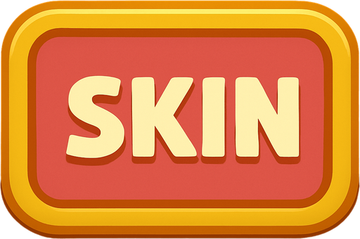 Make a skin buton.
In-Game asset.  2d.  No shadows