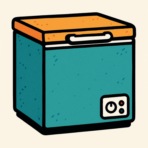 Un congelador.
In-Game asset.  2d.  High contrast.  No shadows