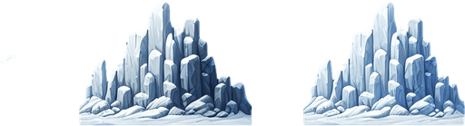 Ice or snow or glacier.
Single Game Texture. In-Game asset. 2d. Blank background. High contrast. No shadows.