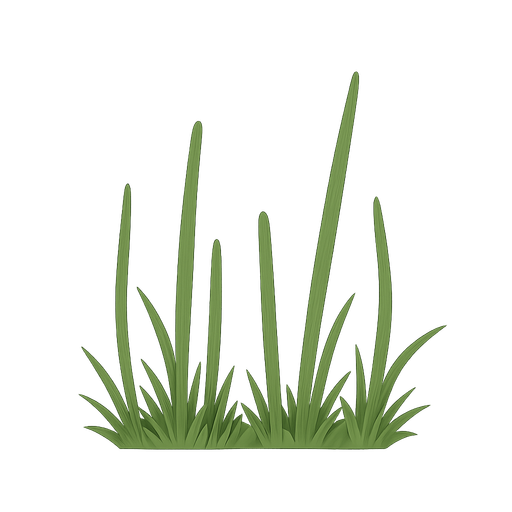 grasses. No background. Transparent background. Blank background. No shadows. 2d. In-Game asset. flat