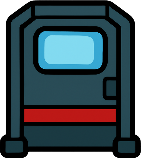 among us door.
In-Game asset.  2d.  High contrast.  No shadows