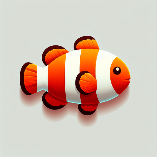 palyaço balığı.
Single Game Texture. In-Game asset. 2d. Blank background. High contrast. No shadows.