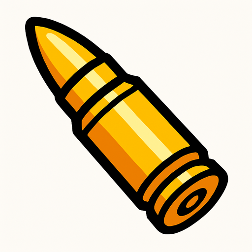 Bullet.
In-Game asset.  2d.  High contrast.  No shadows