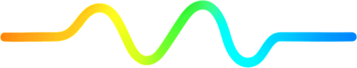 light neon orange yellow green and blue line.
In-Game asset.  2d.  High contrast.  No shadows
