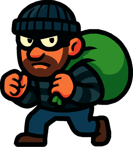 Ladron.
In-Game asset.  2d.  High contrast.  No shadows