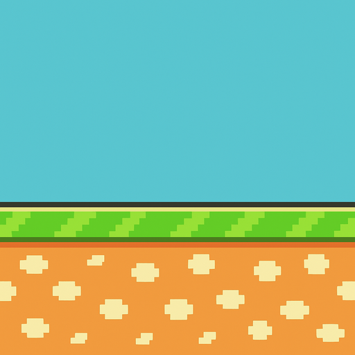 Flappy Bird oyunundaki zemin.
In-Game asset.  2d.  High contrast.  No shadows