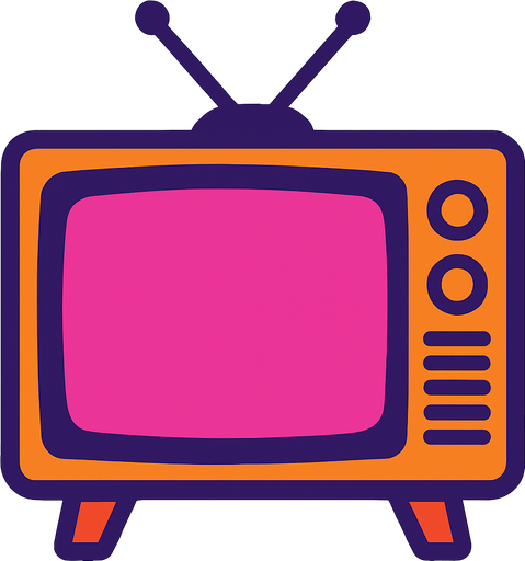 tv.
In-Game asset.  2d.  High contrast.  No shadows