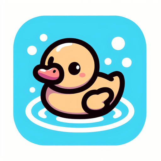 a cute swimming duck from left to right.
Single Game Texture.  In-Game asset.  2d.  Blank background.  High contrast.  No shadows. kawaii