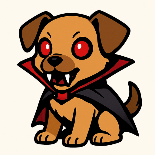 Chiot vampire.
In-Game asset.  2d.  High contrast.  No shadows