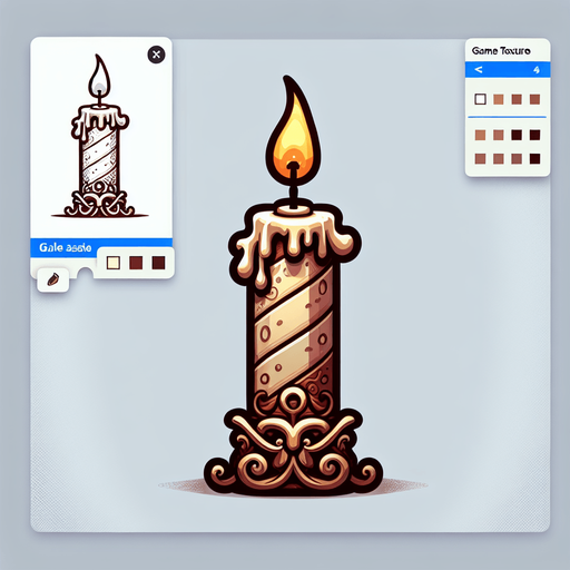 A birthday cake candle for a birthday cake, rich illustration style..
Single Game Texture. In-Game asset. Blank background. High contrast. No shadows.