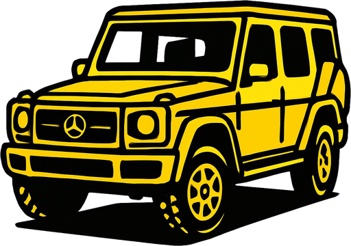 Mercedes g class.
In-Game asset.  2d.  High contrast.  No shadows
