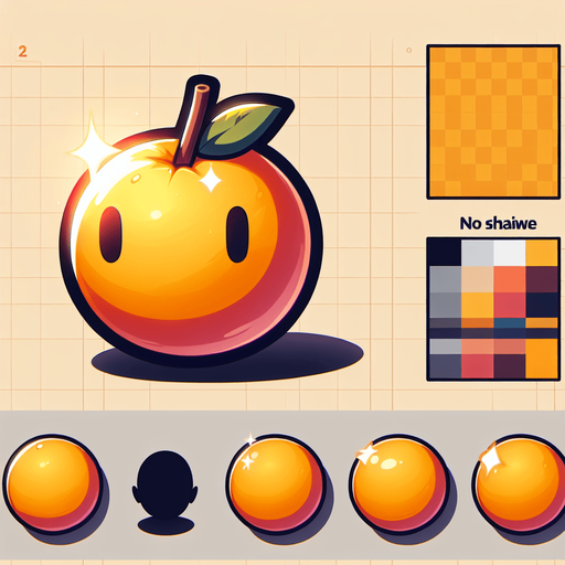 fruit shiny anime, no face

Single Game Texture. In-Game asset. 2d. Blank background. High contrast. No shadows.