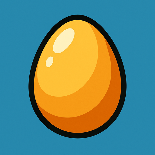 Egg.
In-Game asset.  2d.  High contrast.  No shadows