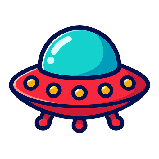 ufo.
In-Game asset.  2d.  High contrast.  No shadows