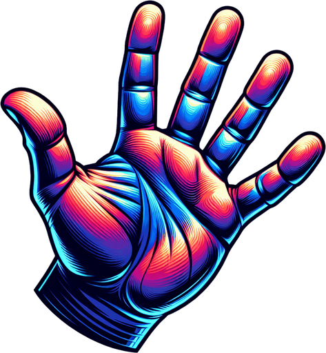 A hand with fingers will be slaps.
Single Game Texture. In-Game asset. 2d. Blank background. High contrast. No shadows.