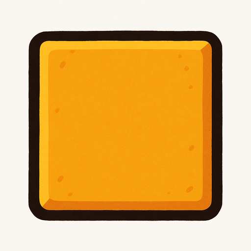 cuadrado.
In-Game asset.  2d.  High contrast.  No shadows