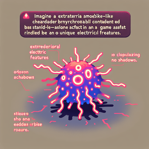 electrical alien amoeba.
Single Game Texture.  In-Game asset.  2d.  Blank background.  High contrast.  No shadows