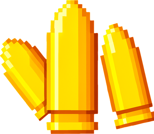 make it so that there are 3 bullets, the one on the left inclined diagonally to the left, the one in the middle forward and the one on the right  inclined diagonally to the right