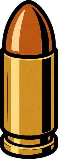 Gerçek mermiye benzeyen mermi yap.
In-Game asset.  2d.  High contrast.  No shadows