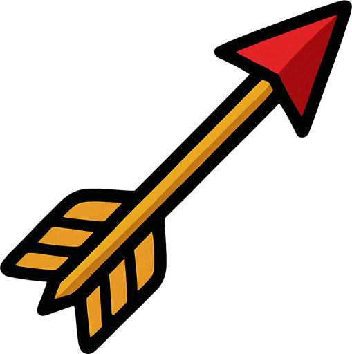 Flecha.
In-Game asset.  2d.  High contrast.  No shadows