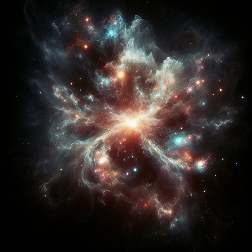 black background ethereal centered galaxy.