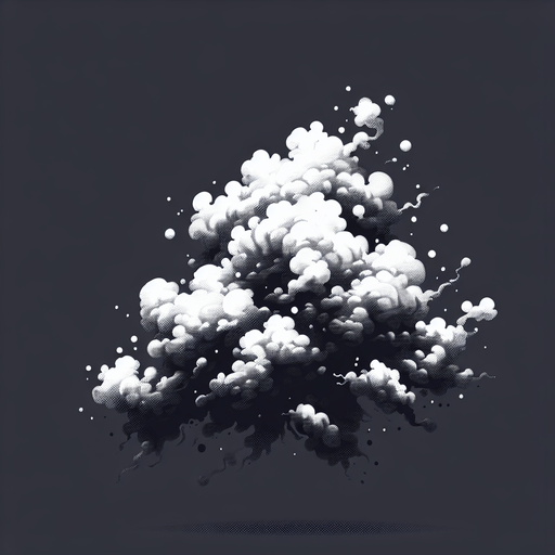 smoke.
Single Game Texture.  In-Game asset.  2d.  Blank background.  High contrast.  No shadows