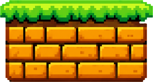 Mario platformu.
In-Game asset.  2d.  High contrast