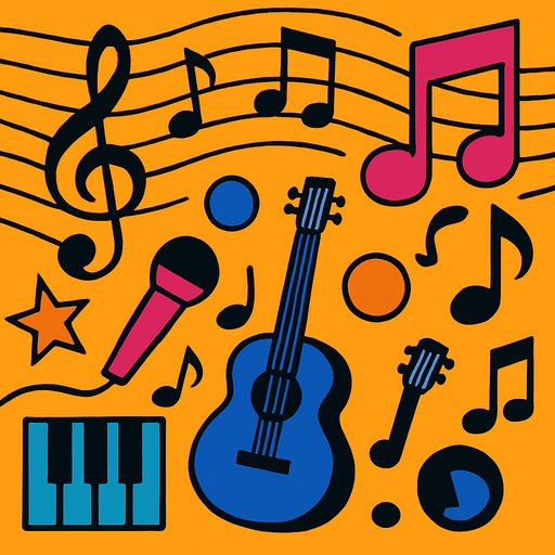 Music back ground.
In-Game asset.  2d.  High contrast.  No shadows