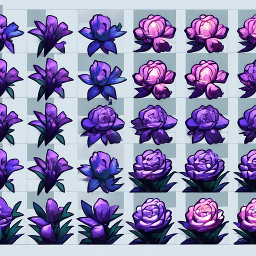 make the flowers all green