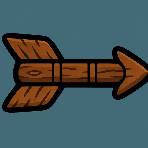 Following this art style, made a wooden arrow with no head
