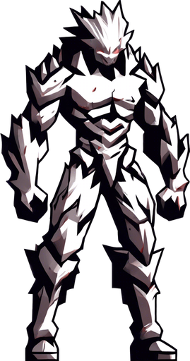 Make his whole body look destroyed.