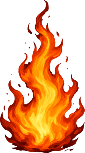Llama fuego, algo realista.
In-Game asset.  2d.  High contrast.  No shadows