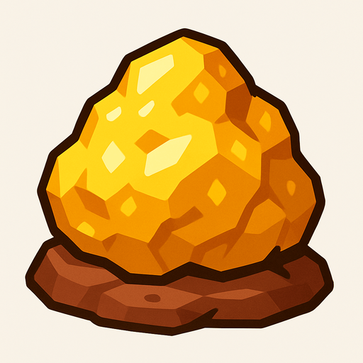 Altın Cevheri - Yazısız.
In-Game asset.  2d.  High contrast.  No shadows