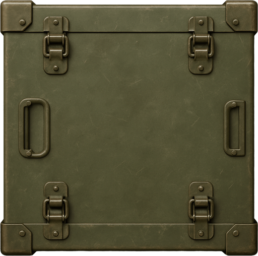 Army box,but no text needed on image. top view