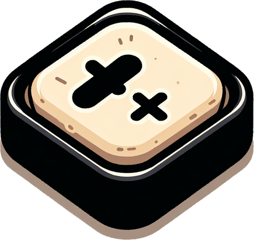 simple beige rectangle button smooth corners, black outline " + 1 " text on middle of button vector drawing.
Single Game Texture. In-Game asset. 2d. Blank background. High contrast. No shadows.