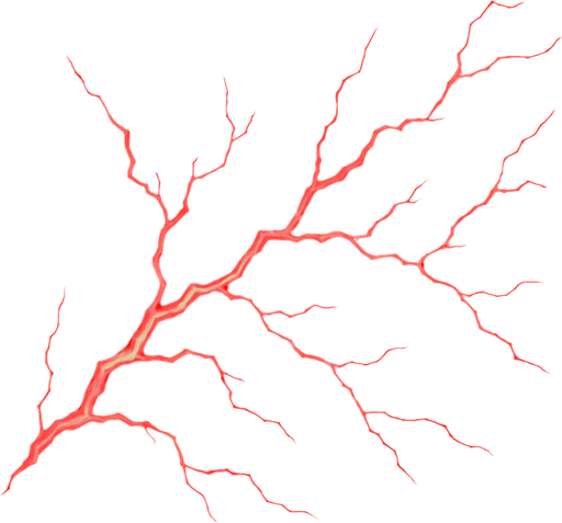 red electricity.
In-Game asset.  2d.  High contrast.  No shadows