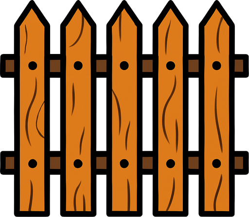 fence.
In-Game asset.  2d.  High contrast.  No shadows