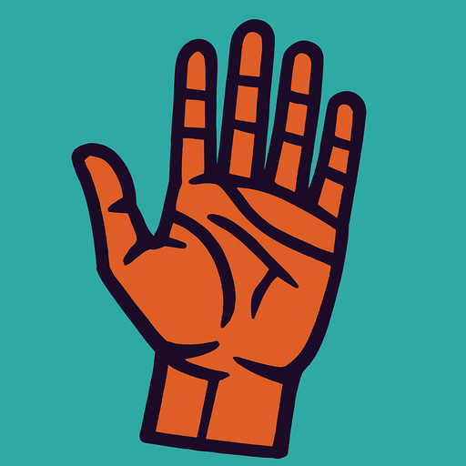 A hand.
In-Game asset.  High contrast.  No shadows. 2 d